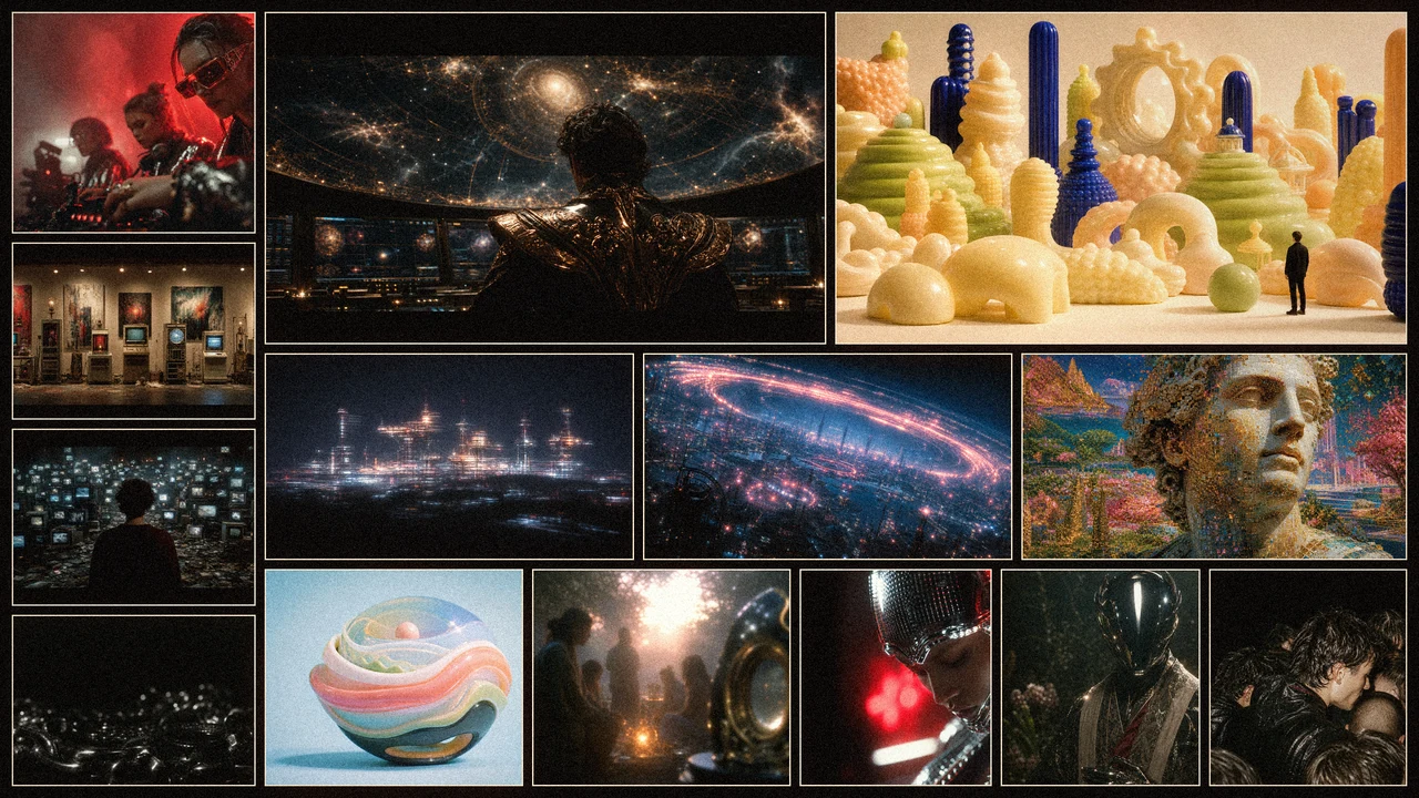 A cinematic atlas of Apostle universe images arranged as a proof system.