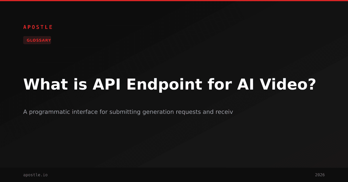 What is API Endpoint for AI Video? | AI Video Glossary | Apostle