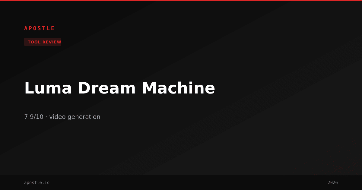 Luma Dream Machine Review (2026): Tested by a Production Studio | Apostle
